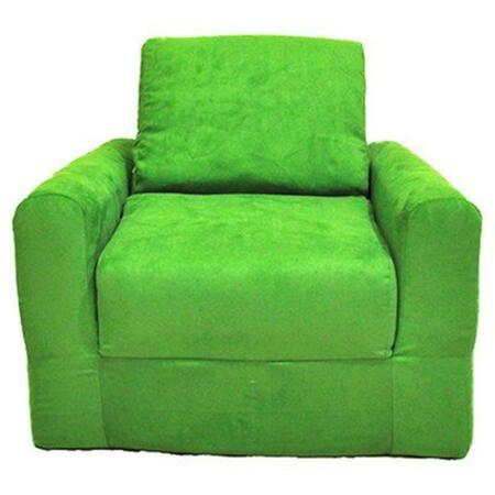 FUN FURNISHINGS Lime Green Micro Suede Chair Sleeper 20205